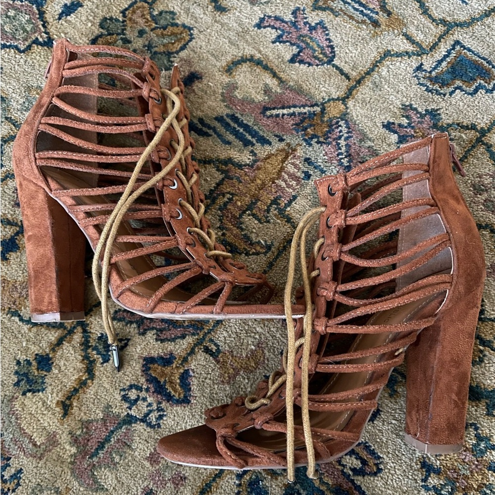 Shoe Republic LA suede lace-up sandals